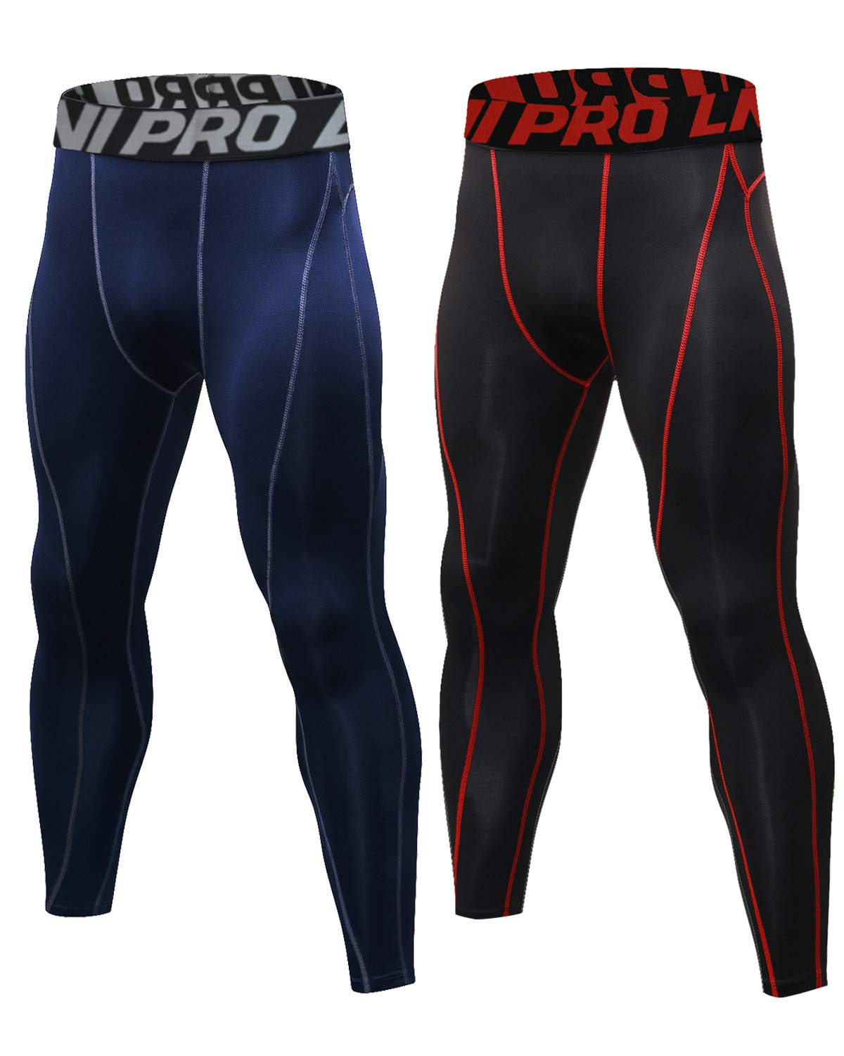 LNJLVIMen's Compression Pants Running Leggings Baselayer Cool Dry Sports Tights