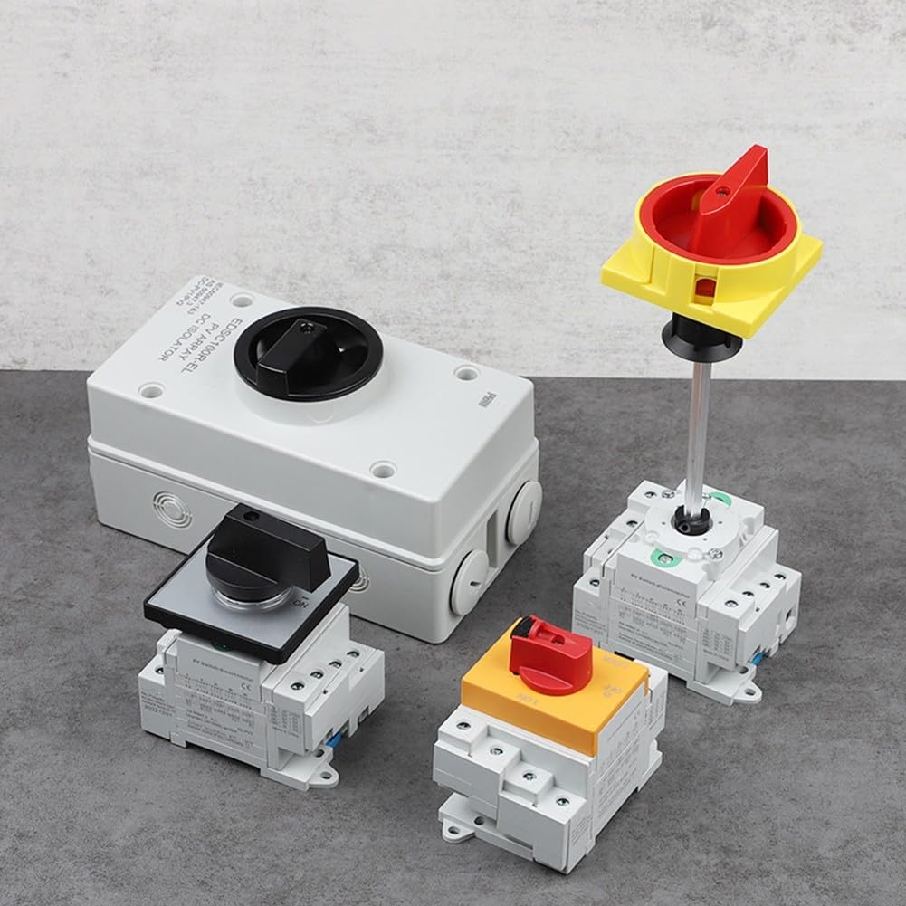32A solare PV DC isolatore interruttore con blocco antimanomissione e protezione IP66, progettato per l'isolamento sicuro di alimentazione DC su sistemi solari fino a 1200 V DC