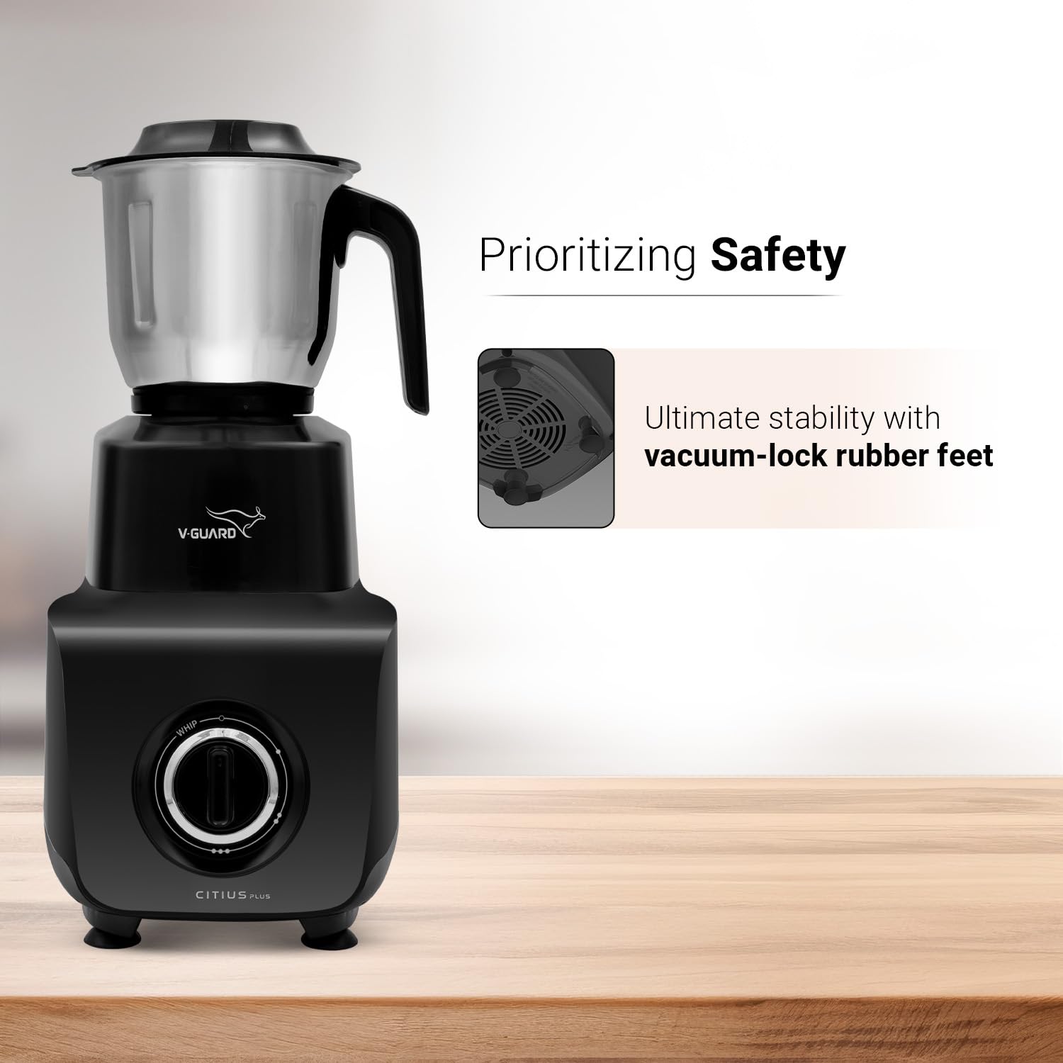 V-Guard Citius Plus 750W Juicer Mixer Grinder - 5 Jars -9 V-Guard Citius Plus 750W Juicer Mixer Grinder - 5 Jars -9