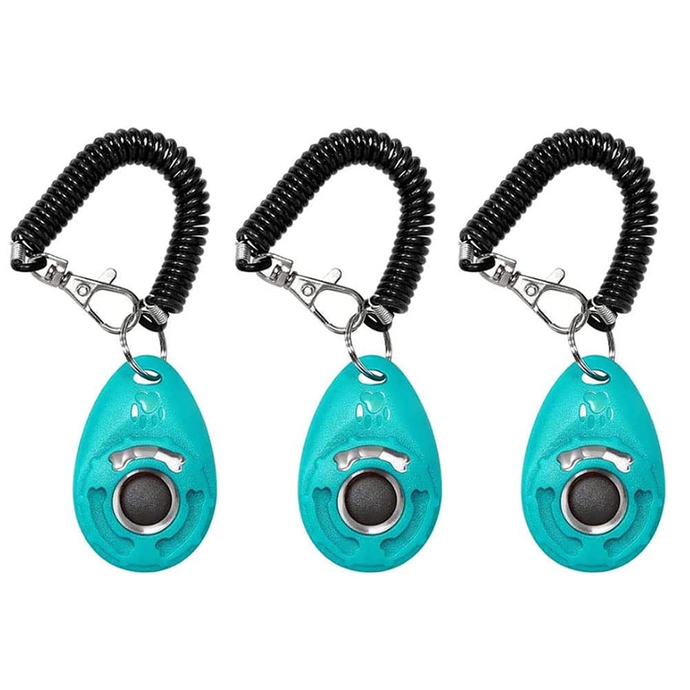 3 Pack Dog Training Clicker with Wrist Strap, Pet Clicker for Dog Clicker for Training Puppy Clicker Trainer, Pet Training Clicker for Cats Puppy Bird Horse Animal