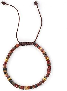 Bracelet en Pierres Naturelles pour Femme, Cadeaux Inspirants Œil de Tigre Turquoise et Howlite Blanche Perles Bracelet de Force Cadeau d'Encouragement Bijoux pour Femmes Amies Proches