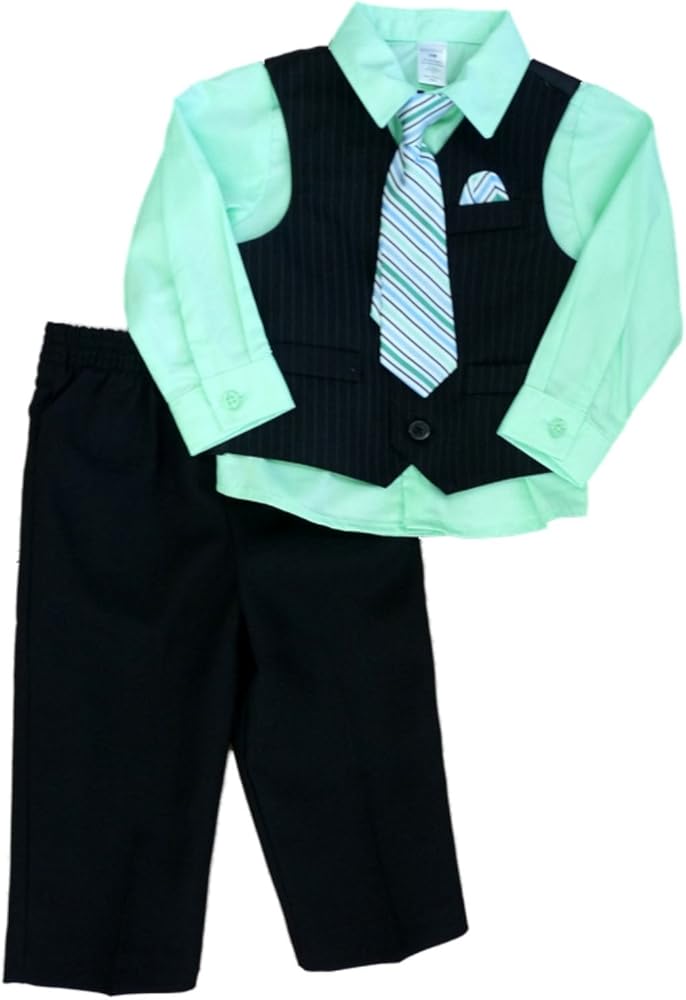 Amazon.com: George Infant Toddler Boys 4 Piece Black Dress Outfit Shirt Vest Tie Slacks 24m: Clothing, Shoes & Jewelry Amazon.com: George Infant Toddler Boys 4 Piece Black Dress Outfit Shirt Vest Tie Slacks 24m: Clothing, Shoes & Jewelry