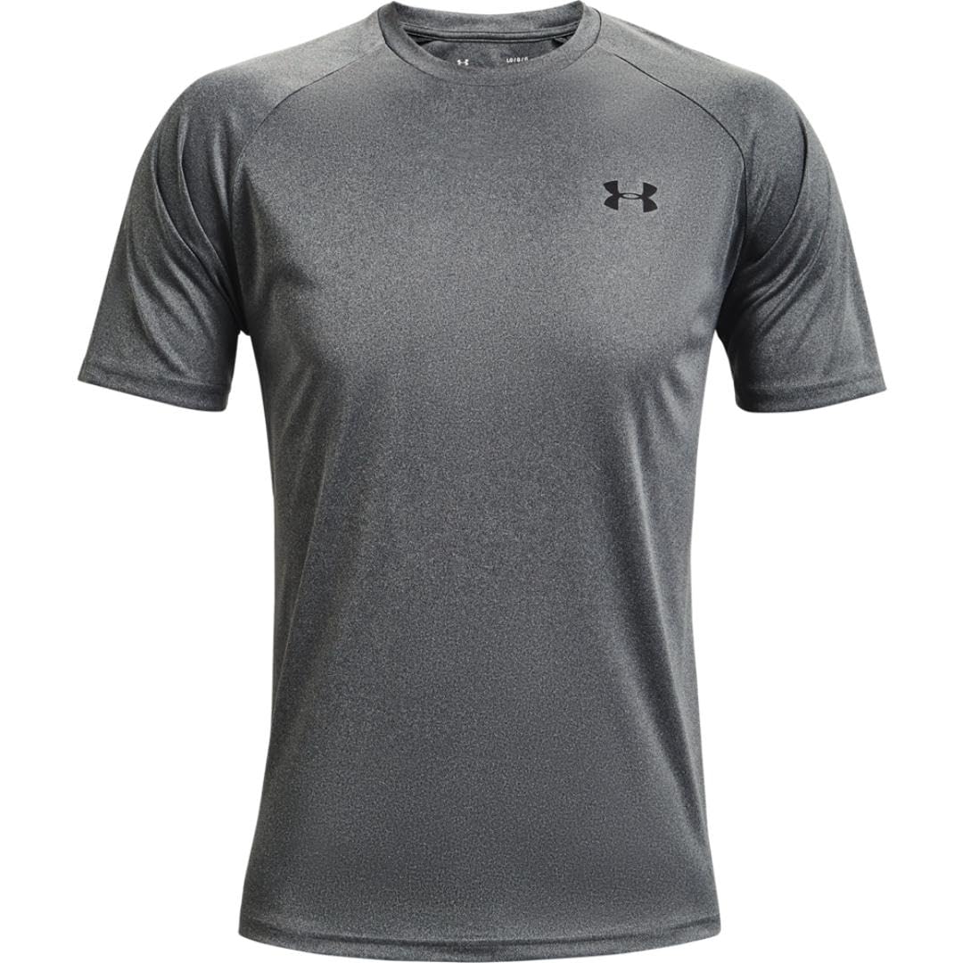 Under Armour Velocity 2.0 Herren-T-Shirt, kurzärmelig, (012) Pitch Gray Light Heather / Black, 5X-Groß