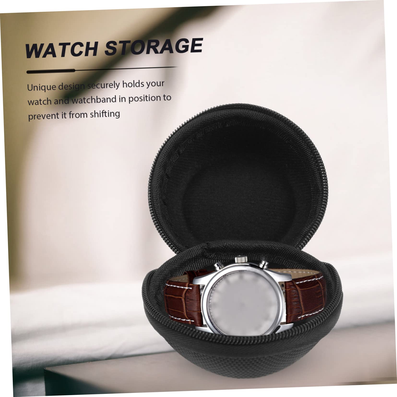 LIFKOME Lot De 4 Boîtiers De Rangement Ronds Antichoc pour Montres Connectées De Voyage pour Hommes Et Femmes 2 Pièces X 4