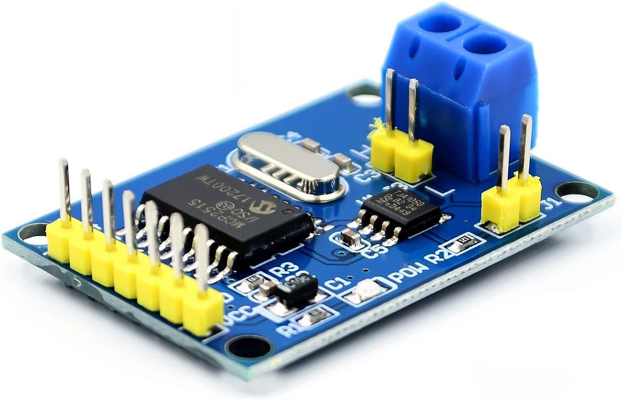 Besomi Electronics Unlock Advanced Capabilities with the High-Performance MCP2515 CAN Bus Module featuring TJA1050 Receiver and SPI Interface - Perfect for Automotive, Industrial, and IoT Applications