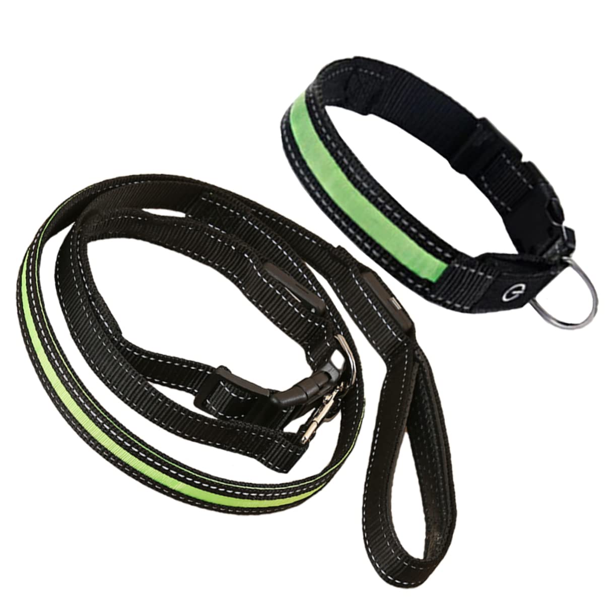 GALPADA LED Luminous Dog Leash Durable Nylon Traction Rope for Nighttime Safety Pet Supply for Walking Training Comfortable Grip Present for Pet Owners