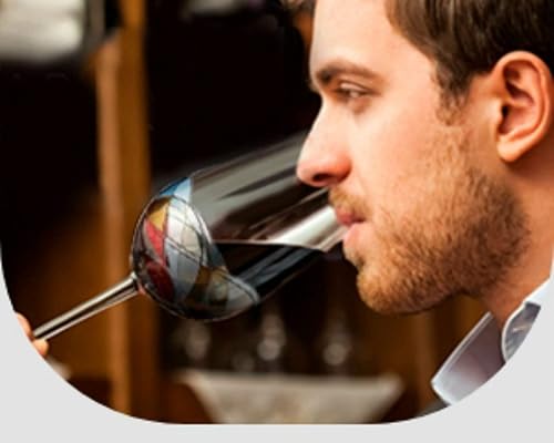 Miniatura 5 de Bezrat Juego de 2 copas de vino tinto, copas de vino únicas pintadas a mano, esenciales para beber, 11 pulgadas de alto, copa de vino grande para