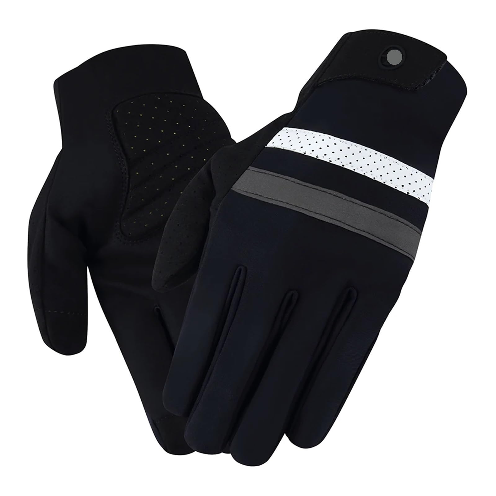 Winter Fahrradhandschuhe Winter-Fahrradhandschuhe, Fahrradhandschuhe, winddicht, wasserdicht, thermisch, warm, Handschuhe, Langstrecken-Fahrradhandschuhe Fahrradhandschuhe Für Radfahren(Black,S)