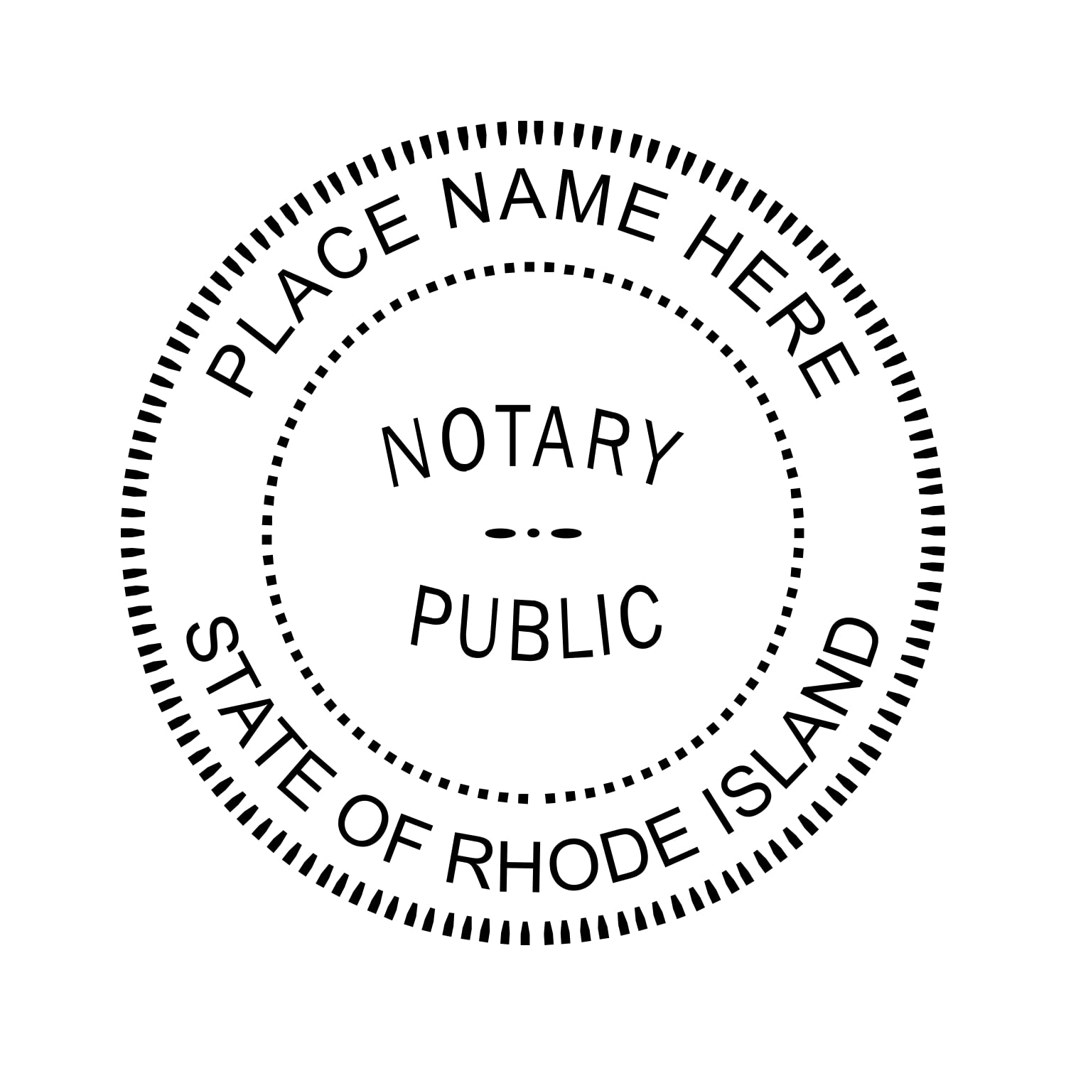 new imprue round self-inking notary seal rubber stamp - rhode island