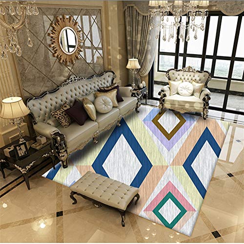 Liveinu Alfombra De Diseño Vendimia Contorneada Moquetas Pelo Corto A