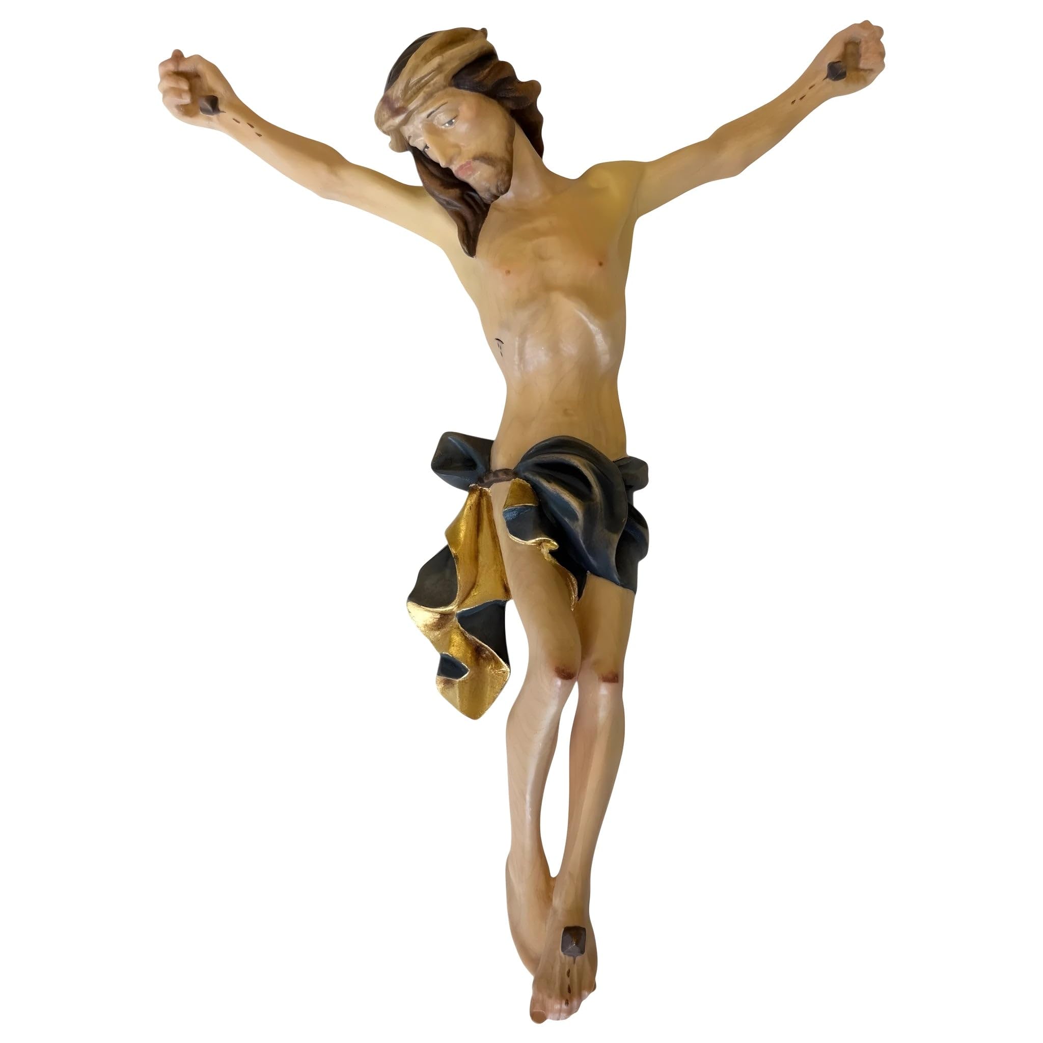 Handcrafted Jesus Christ Figure - Maple Wood, Brown Shades by Dolfi