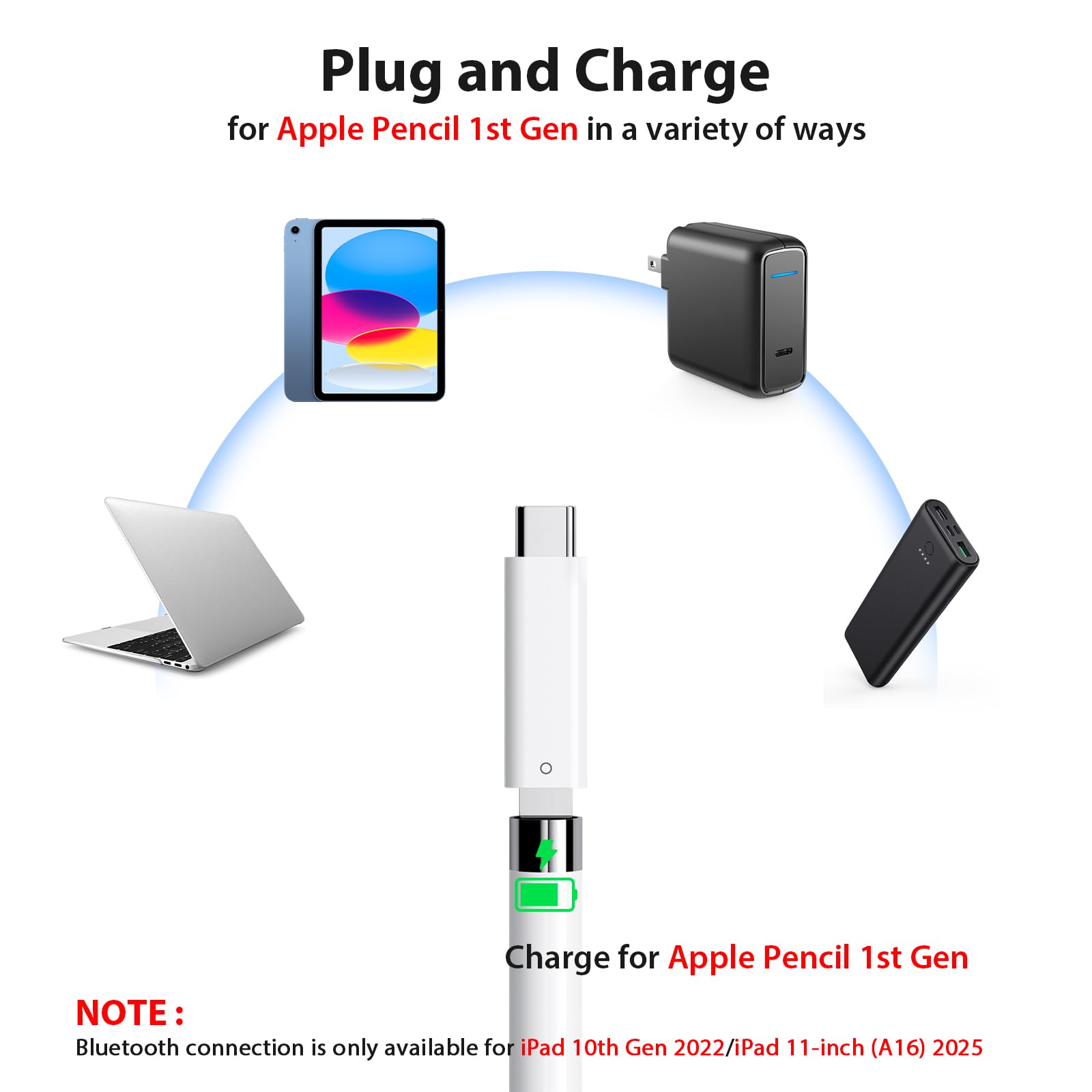 Amazon.com: USB C Adapter for Apple Pencil 1st Generation, USBC