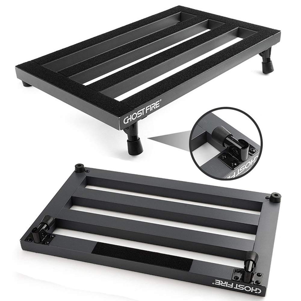 Gitarrenpedalboard mit Tragetasche inkl. Fußschalter-Topper aus Aluminium, leicht, Größe 55,9 x 30,5 cm