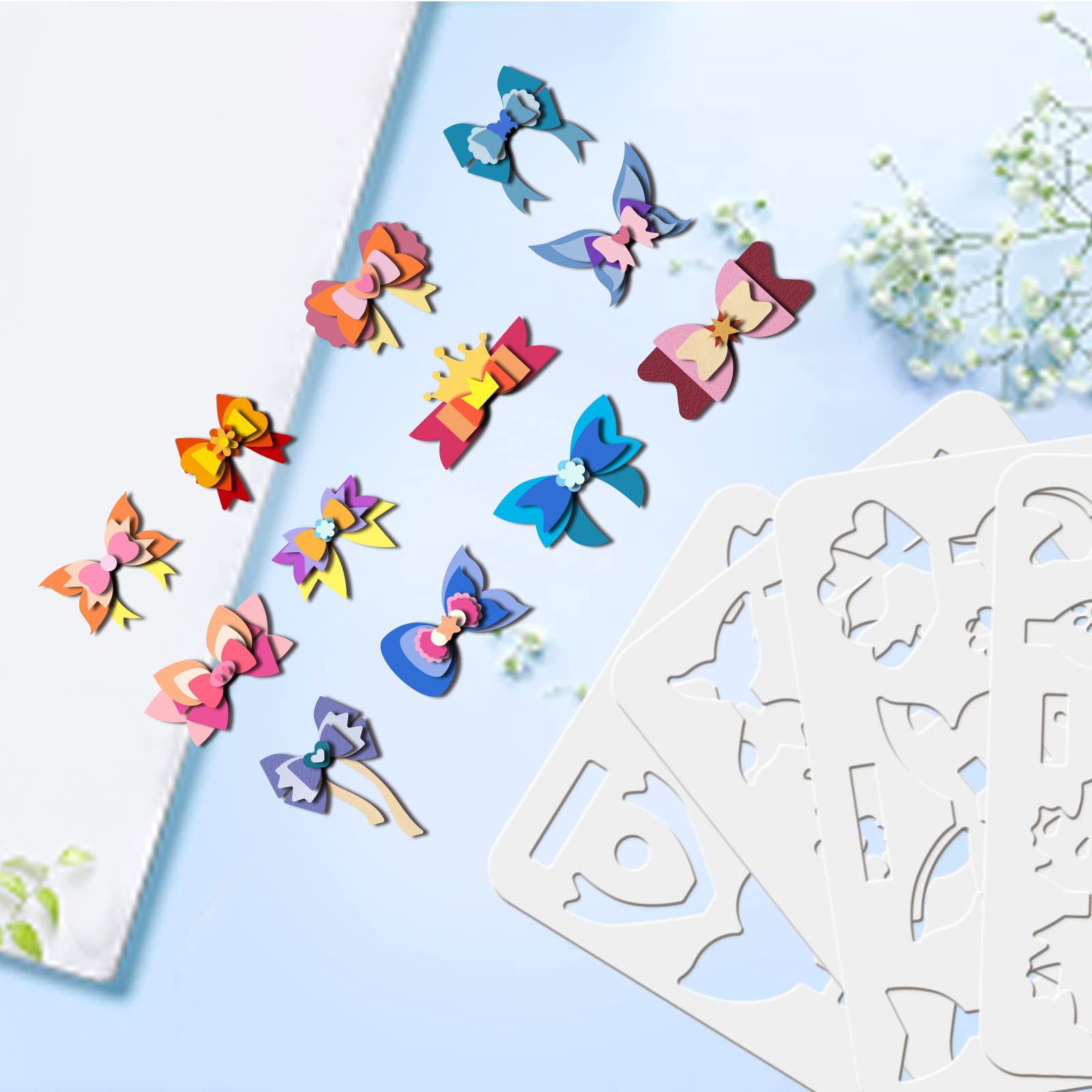 12 Sets DIY-Bogenschablonen – Für Einhörner, Meerjungfrauen, Kronen & Mehr, 25x20cm