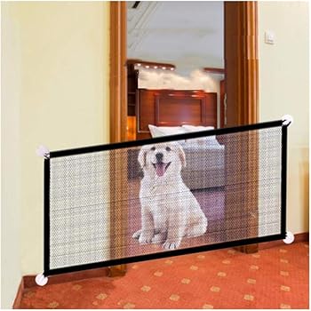 Amazon Co Jp Aglzwy 魔法の門 分離ネットワーク 犬 ネコ ペットフェンス 安全扉 ポータブル 折り畳み 部屋の仕切り 寝室 キッチン 2サイズ Color ブラック Size 180x72cm ホーム キッチン