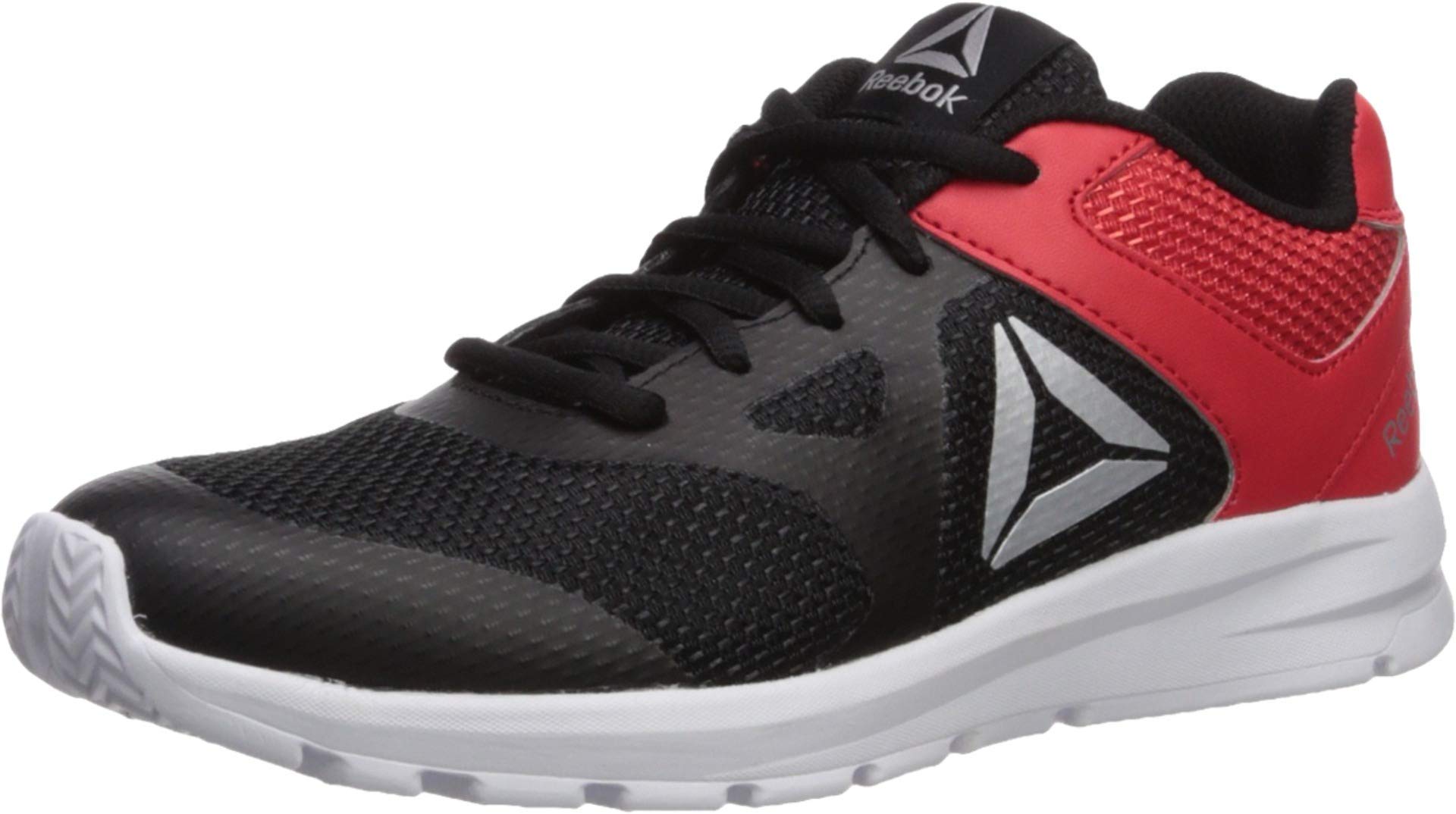 Reebok Unisex-Baby Rush Runner Running Shoe, Black/Red/Silver, 3 M US Infant