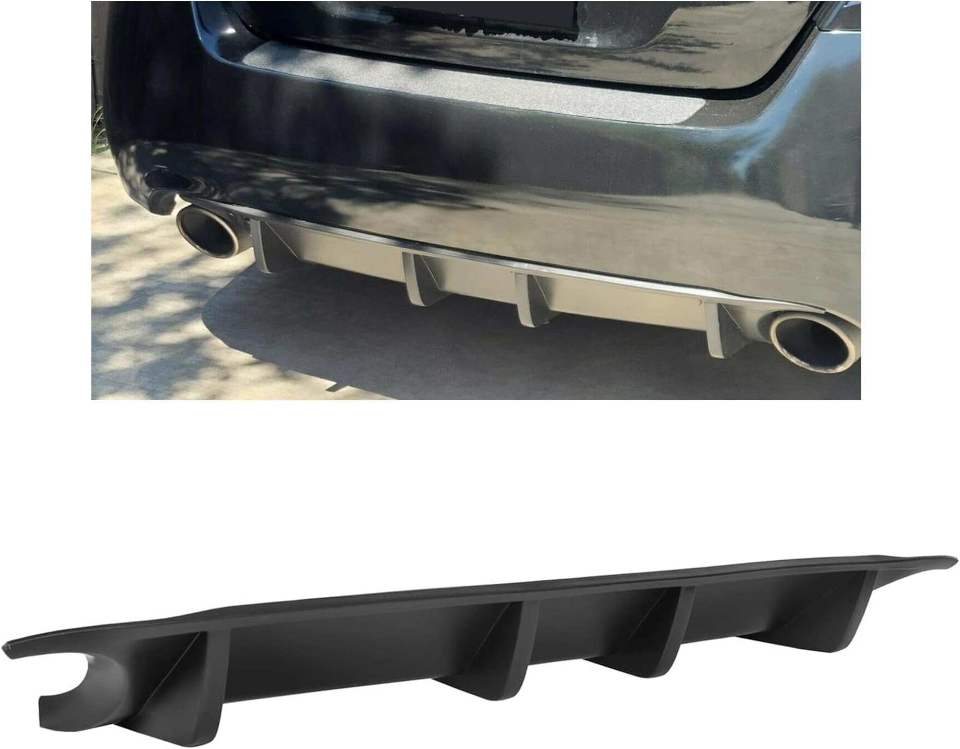ECOTRIC Rear Bumper Lip Diffuser Compatible with 2009-2015 7th Gen Nissan Maxima Rear Body Kit Bumper Chin Lip Diffuser Spoiler