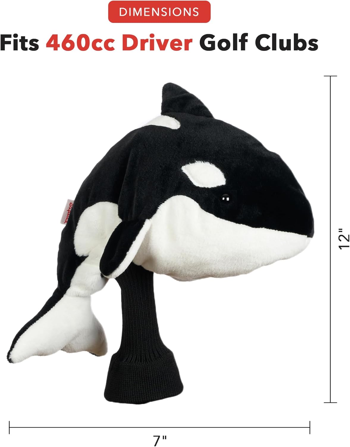 Daphne's Headcovers Orca Driver Headcover | Funny Golf Club Covers | Golf Head Covers for Drivers | Stylish Golf Club Head Covers | Golf Driver Covers | Men’s & Women’s Driver Headcover