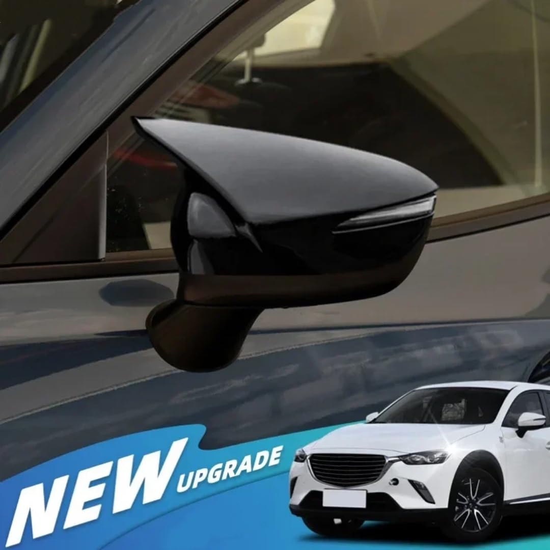Dla Mazda CX-5 2015 2016 CX-4 CX-3 2016 2017 2018 Osłona lusterka bocznego drzwi samochodu Akcesoria zewnętrzne samochodowe (czarny połysk)