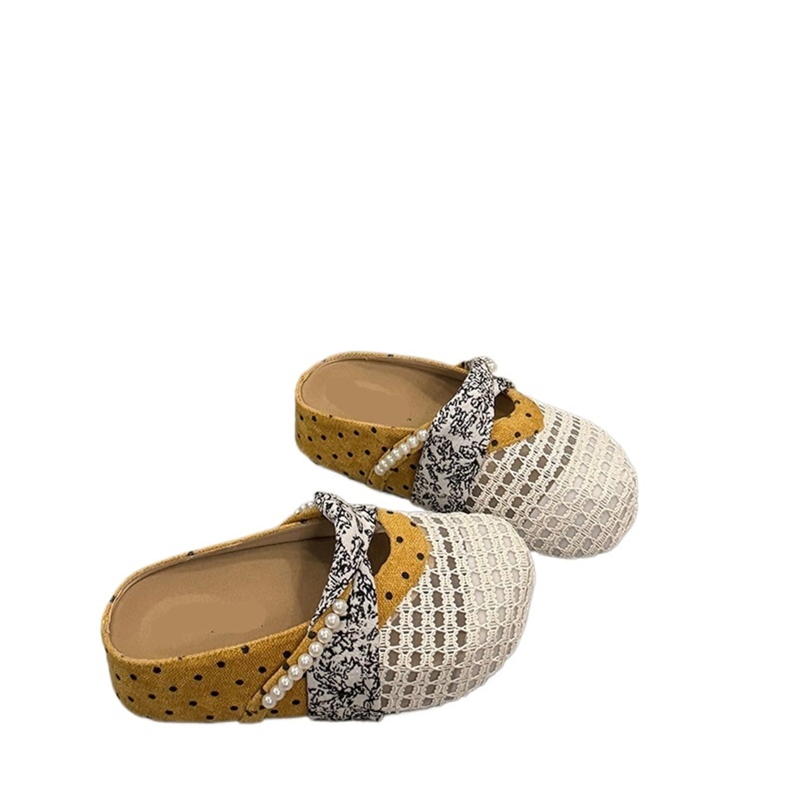 Lunares Encaje Patchwork Perla Punta Cuadrada