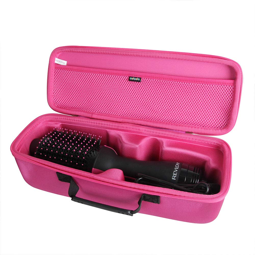 Adada Hard Case for Revlon One-Step Hair Dryer And Volumizer Hot Air Brush (Rosy)