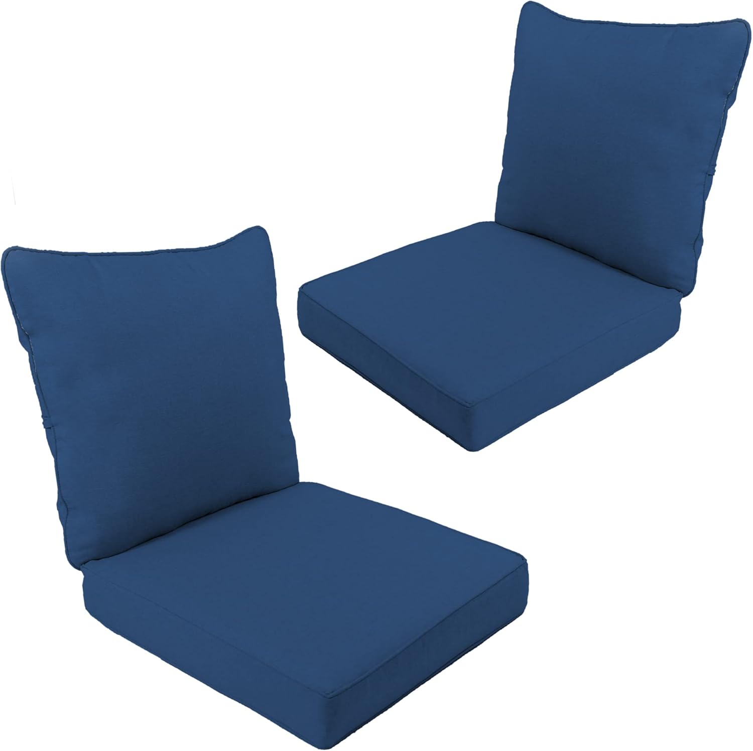 Sundale Outdoor 2PCS Waterproof Deep Seat Cushions, Outdoor/Indoor Durable Thicken