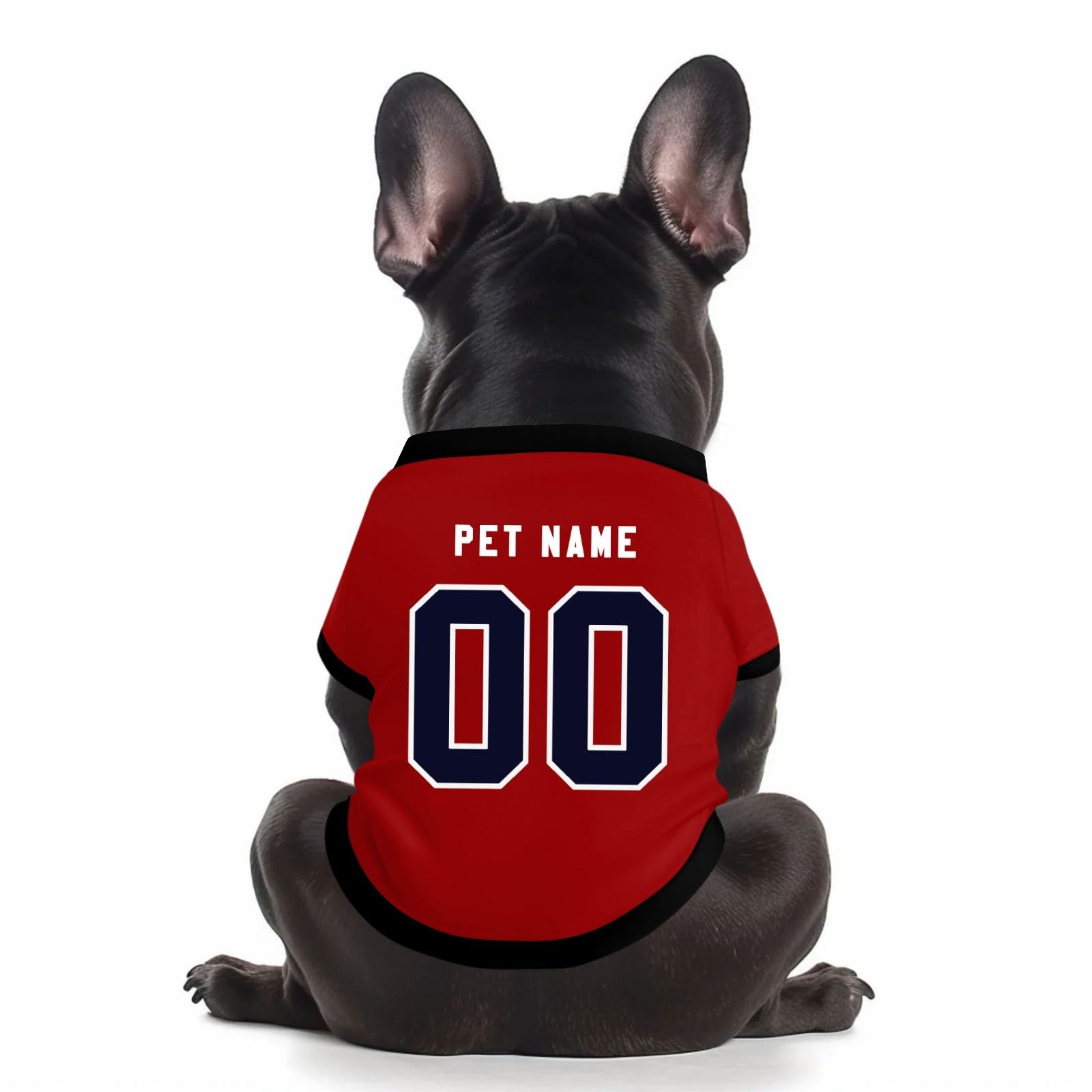Plain Dog Shirt for Small, Medium, Large Dogs Custom Dog Football Jersey with Name Number Logo Personalized Sports Fan Pet Jerseys Clothes โ image 1