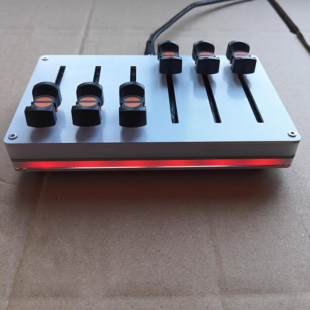 Controller Fader MIDI da 45 mm a 6 Canali, Mappatura CC Personalizzata USB per Software DAW