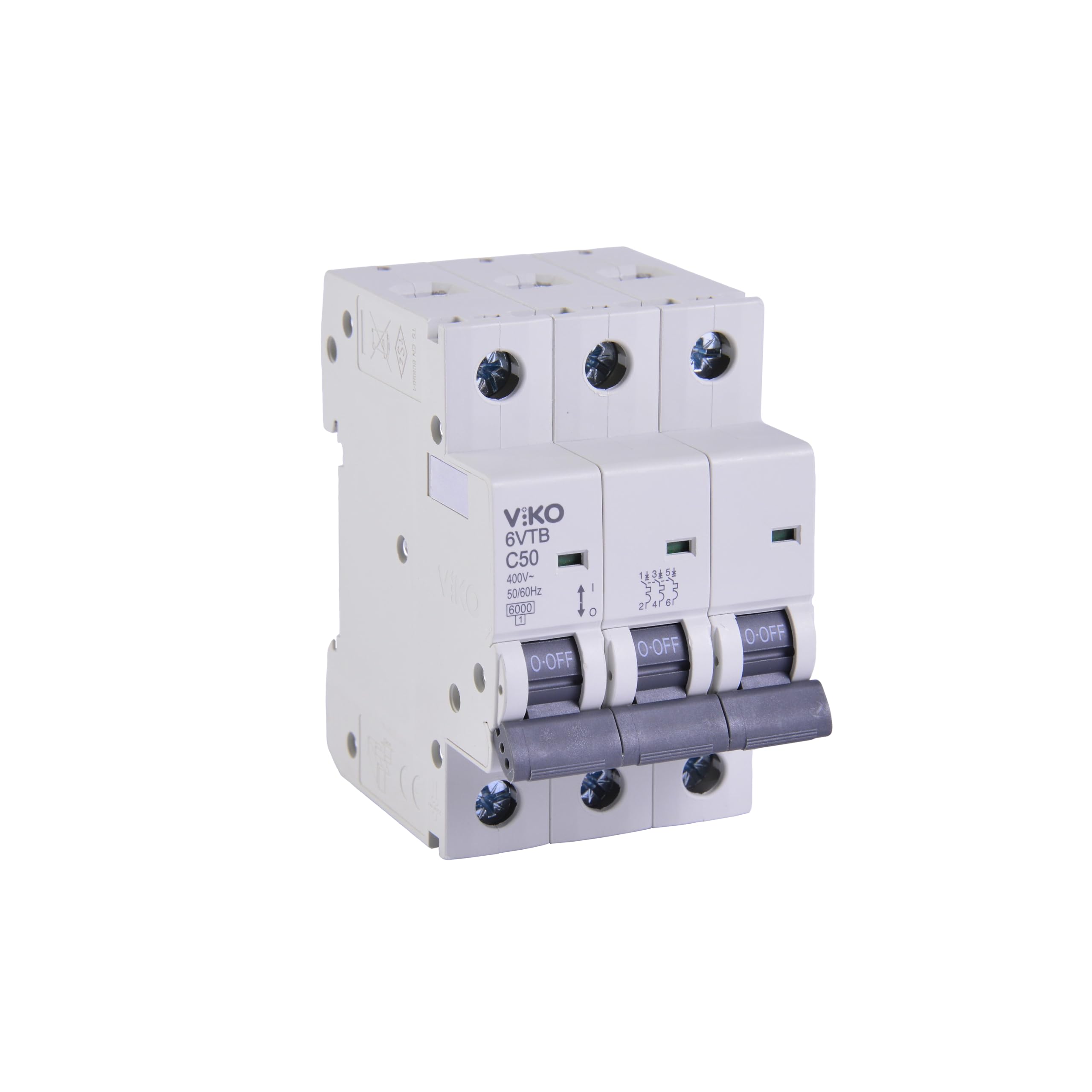 Viko 6VTB-3C50 Otomatik Sigorta 6kA C Tipi 3 Kutup 50A