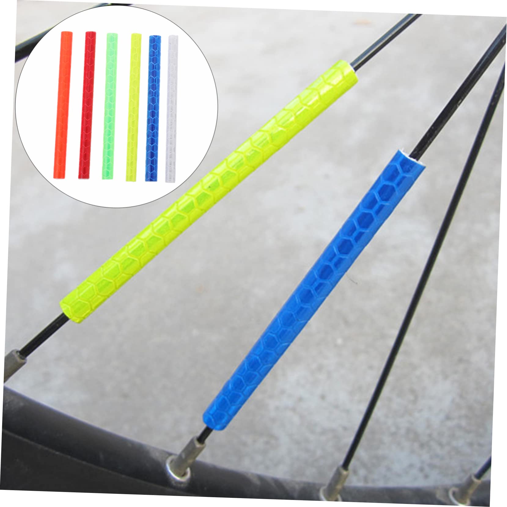 OSOLADY Bike Wheel Spokes Reflective Tape 72pcs Bike Reflectors Safety Warning Strip