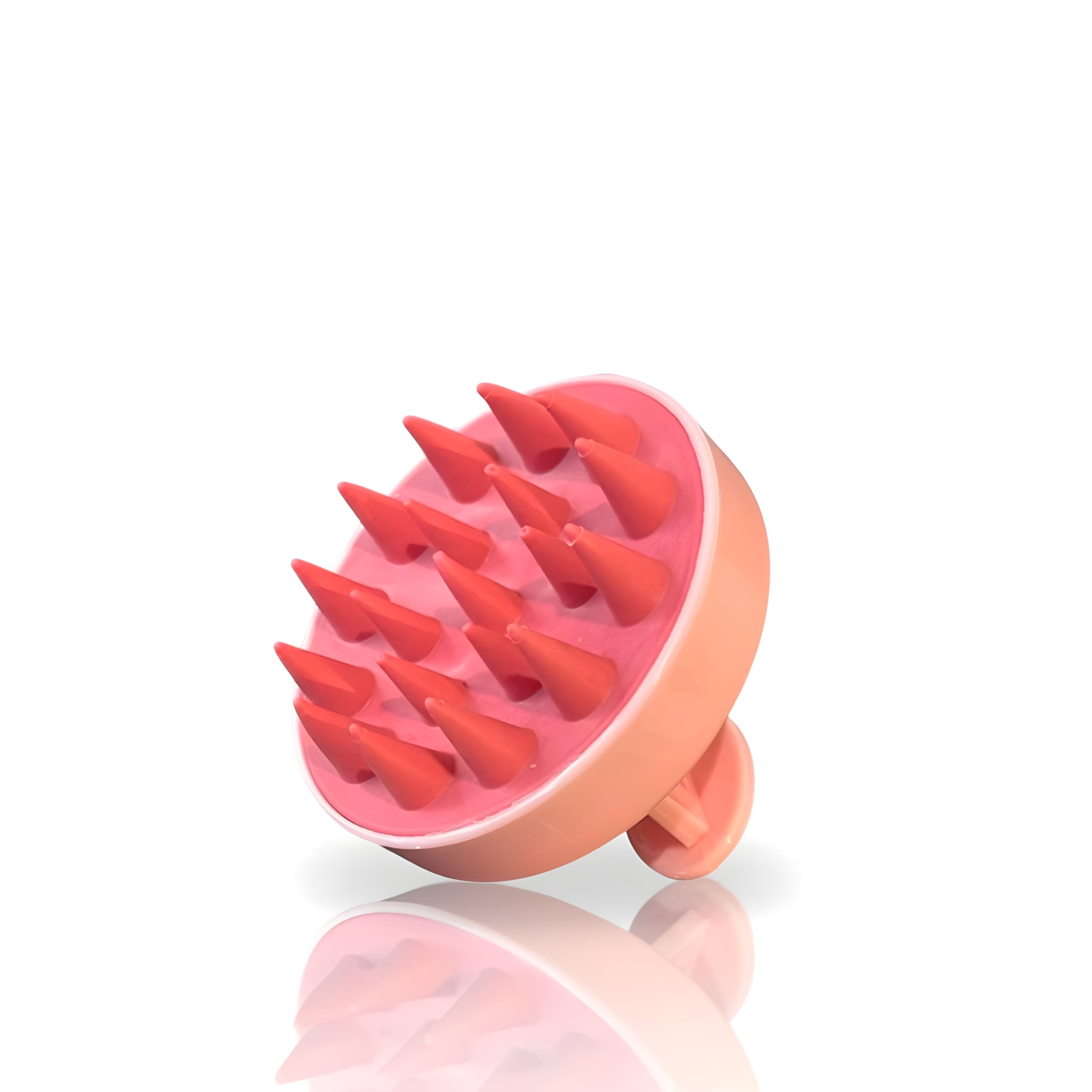 Masajeador de Cuero Cabelludo de Silicona - Cepillo Cuero Cabelludo para Cabello Mojado y Seco - Cepillo Exfoliante y Masajeador Capilar - Estimulador del Crecimiento del Cabello - Rosa