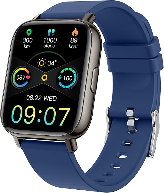 Smart Watch 2021, Fitness Tracker 1.69" Touch Screen Heart Rate Sleep Monitor, IP68 Waterproof Fitness Watch Smartwatch, 24 Modes, Pedometer Activity Trackers Smart Watch for Men Women for Android iOS