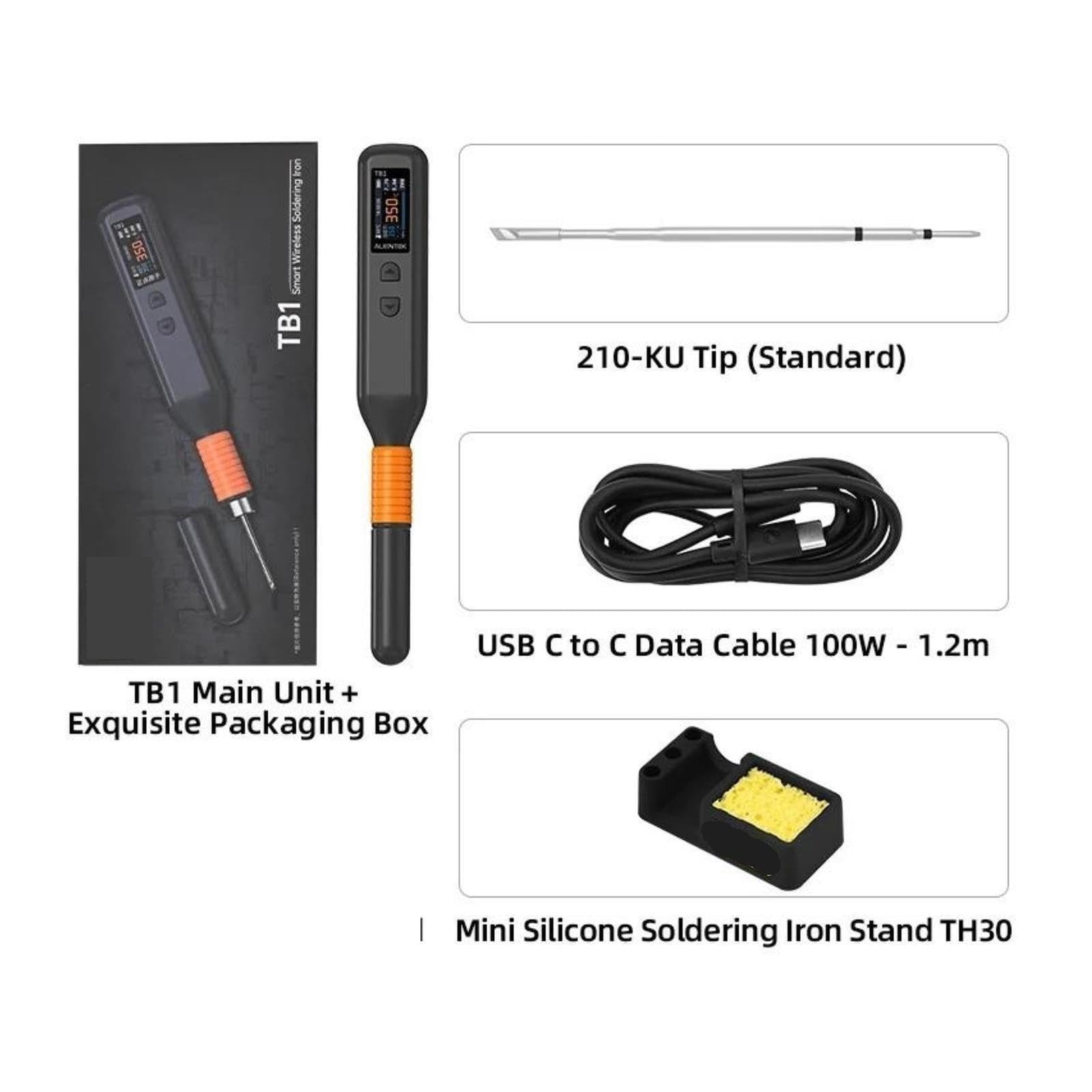 Poste de Soudure, Fer à souder sans fil TB1, batterie 850mAh, Kit d'outils de réparation soudage Portable Type C(TB1)