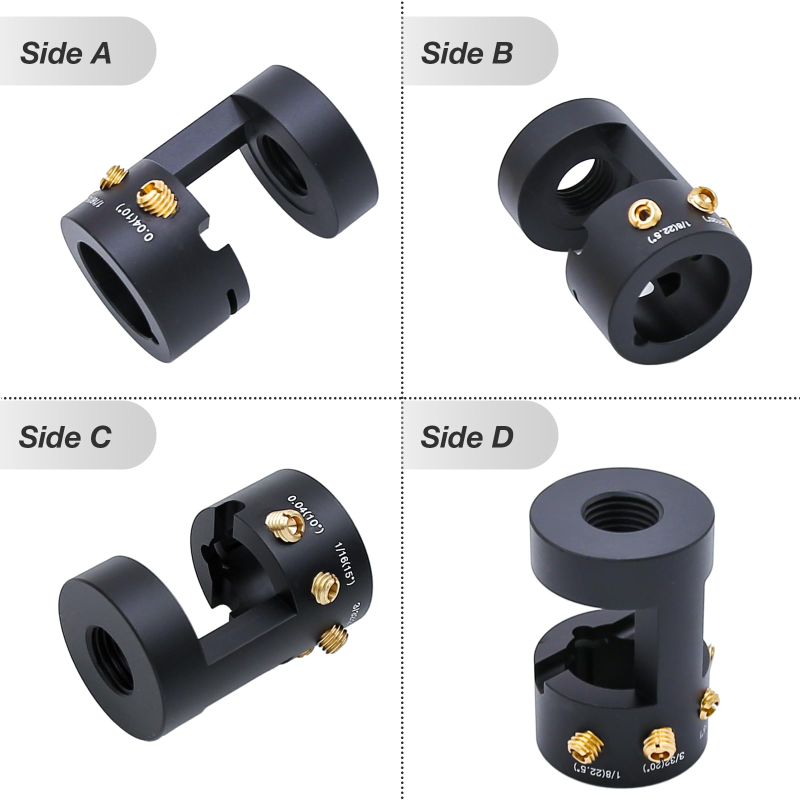 Afilador de electrodos de tungsteno, cabezal de amoladora, herramienta de soldadura TIG de aluminio, afilador de tungsteno con ranura de corte, multiángulo y compensaciones, 5 ruedas de