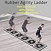 HUAGHEE Rubber Agility Ladder 15 Ft Non-Slip Speed Agility Training Ladder for Soccer Footwork Training，Flat Agility Ladder for Children's Physical Training Equipment (15 ft)