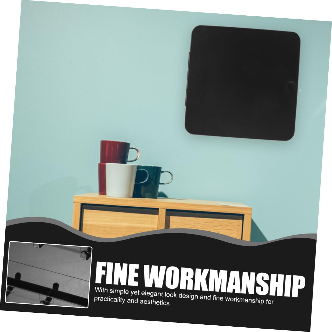 SHINEOFI Portachiavi da Parete Moderno in Plastico Nero Calamite Forti, Organizer Magnetico Multifunzionale per Chiavi e Lettere, per Ingresso Casa