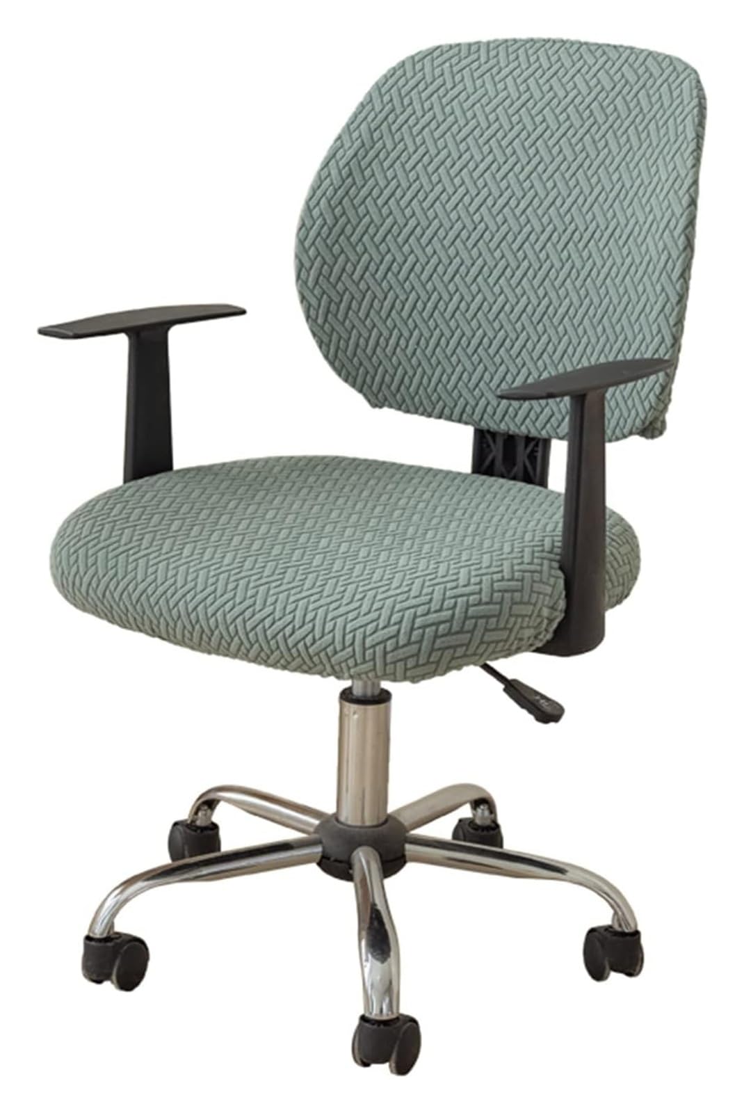 AOICXB Office Chair Seat Covers,Chair Protectors Computer, Corn Silk Fabric Removable Washable Rotating Swivel Chair Covers(Grün,10PCS)