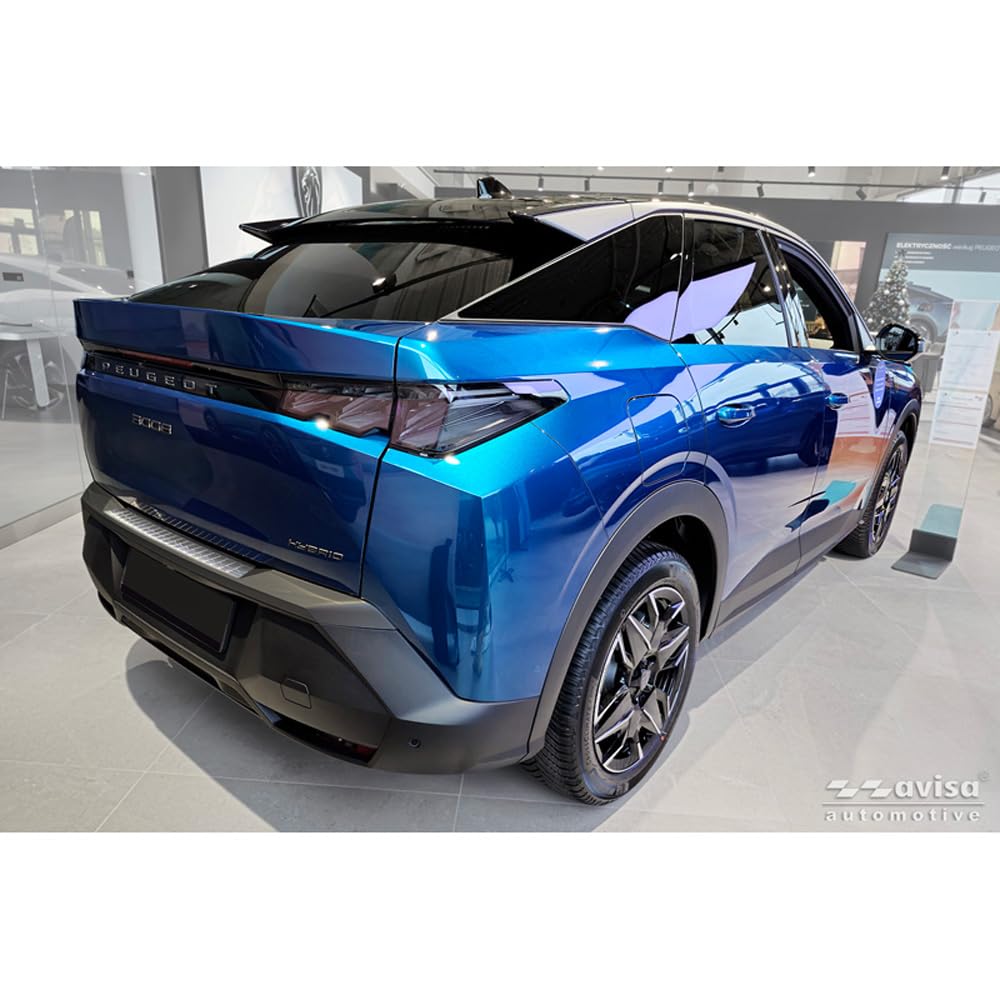 Avisa Protector del Parachoques Trasero Inoxidable Compatible con Peugeot 3008 III 2024- 'Ribs'