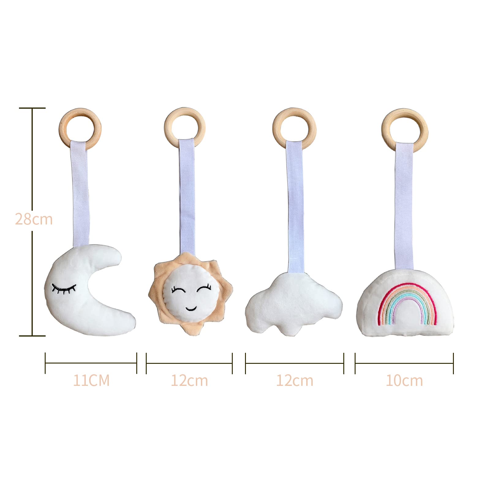 Caudblor Trappez de jeu en bois pour bébé - Puzzle gym avec pendentif - Jouet actif pour chambre de bébé - Décoration de chambre d'enfant