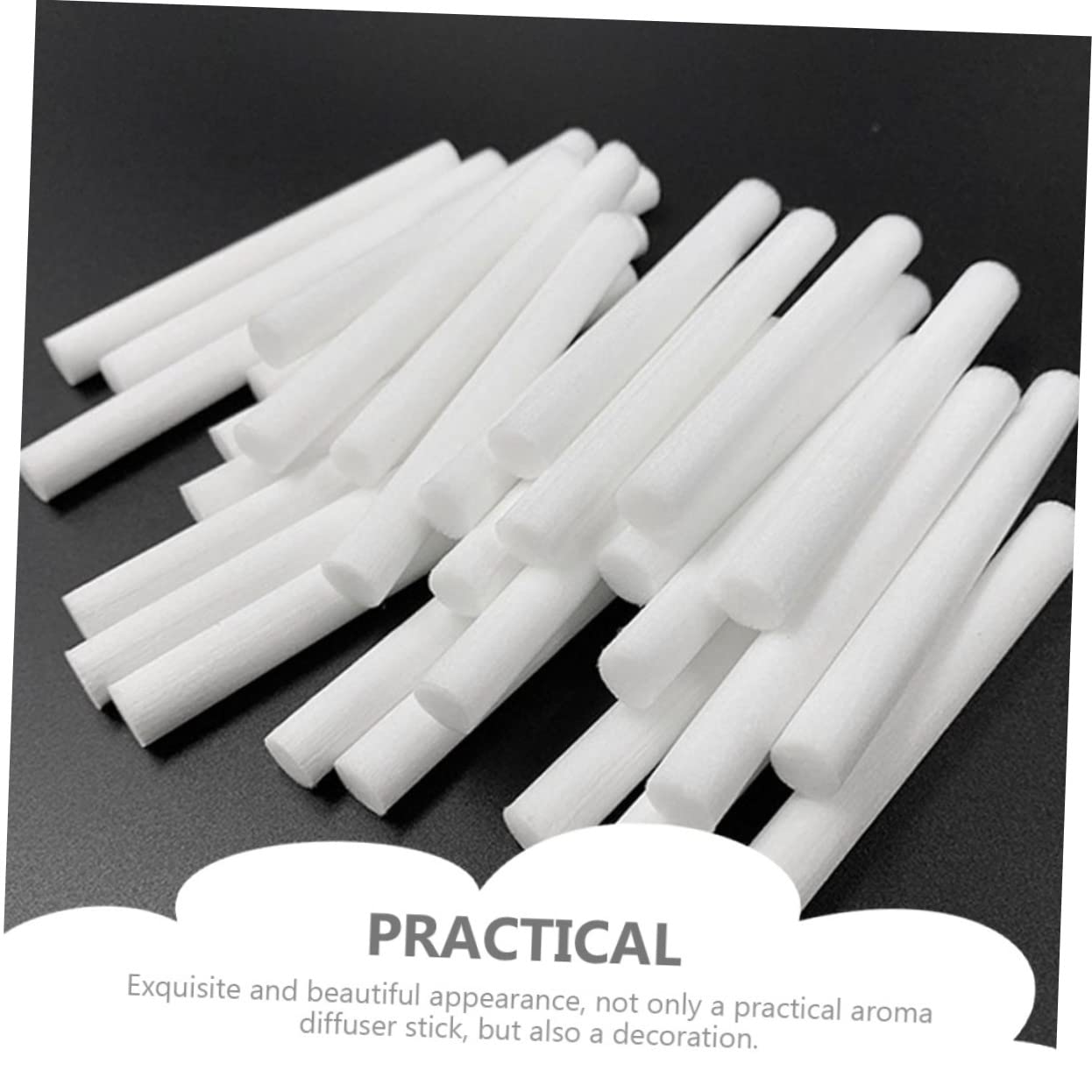 Ciieeo 30pcs Diffuser Sticks Absorbent Cotton Wands for Spa and Bathroom Fragrance Diffusing for Home Decor and Relaxation
