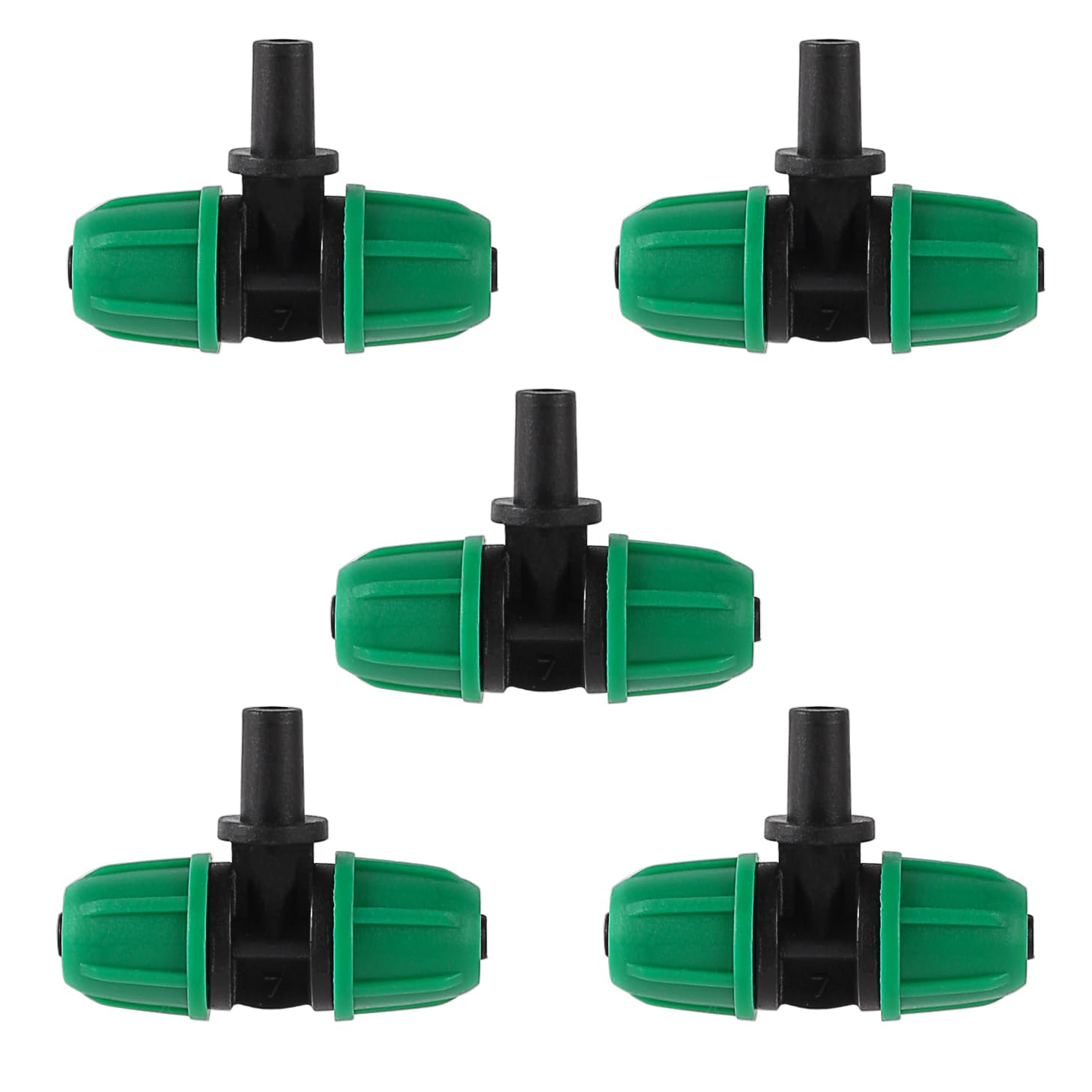 6mm to 1/4 Inch Barb Tee for for ¼ in. tubing; Tubing Outside Diameter (OD) is 0.250 in., Internal Diameter (ID) is 0.170. in. (20Pcs/Pack) (Green-1/4" to 6mm)