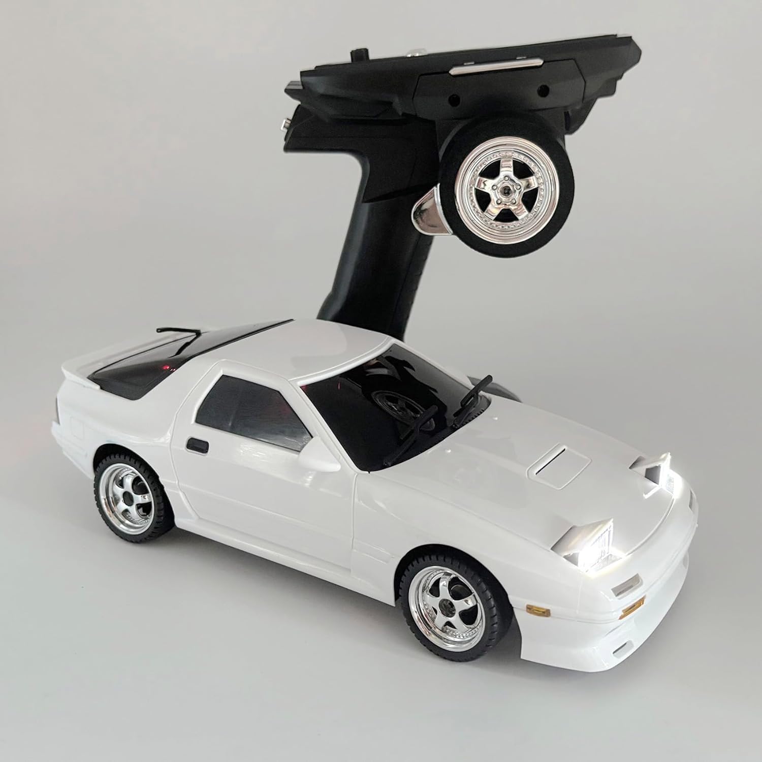 1/18 RC Drift Car with Gyro LDRC Drift Car RWD Hobby RC Car Drifting and Race with ESP Gyroscope Proportional Throttle Steering Metal Drive Shaft Independent Suspension Adult LD1802