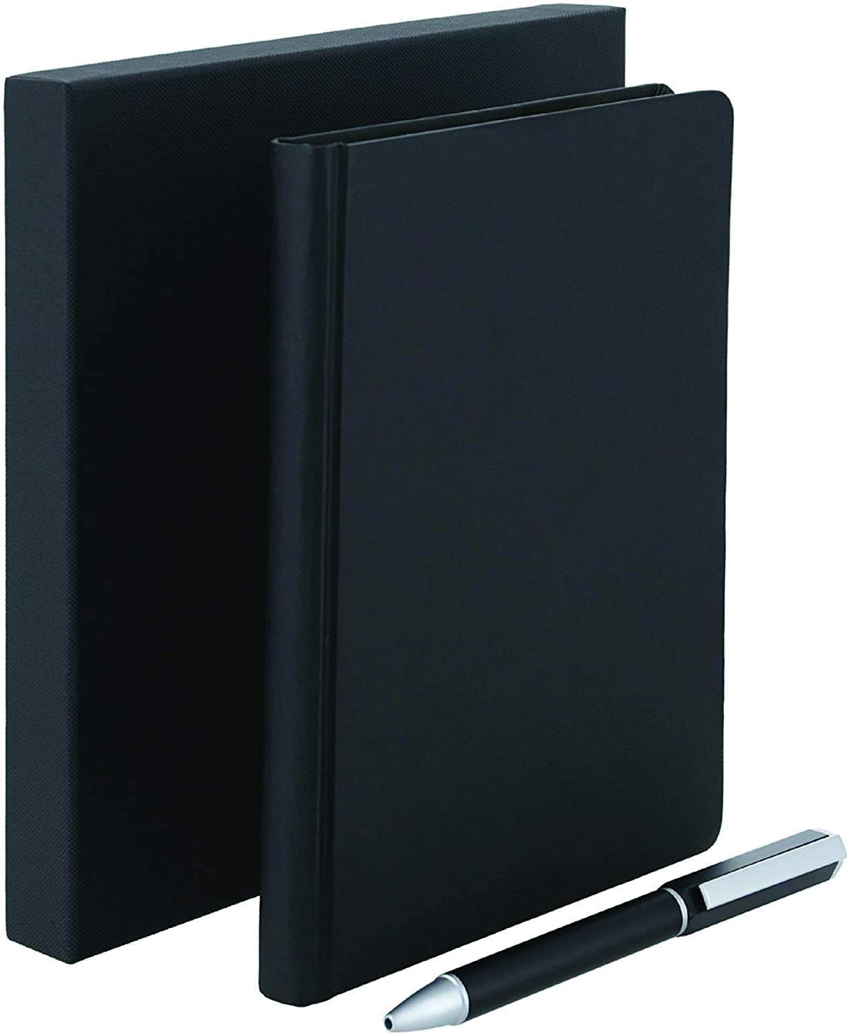 Santhome Notebook and Pen set in a Gift box for Office College (Black)