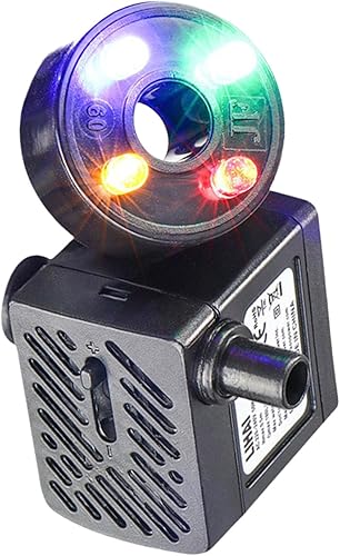 Pequeñas bombas de agua 110V 4 LED filtro de acuario de luz bombas subacuáticas para peceras fuente ABS silencioso diseño de motor multifuncional