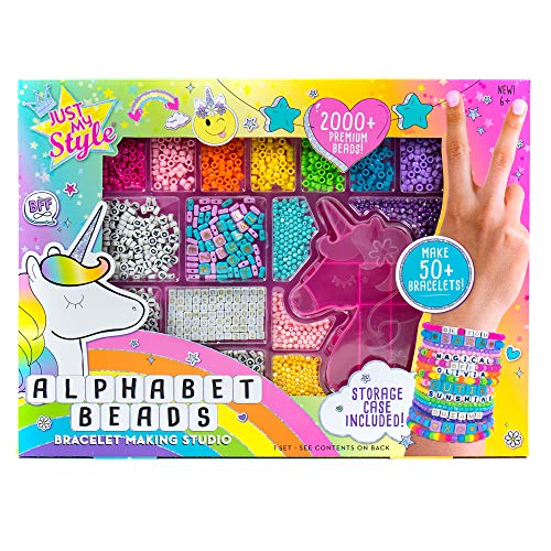 Just My Style DIY Bracelet Making Kit with 2000+ Beads, Storage Case & Instructions