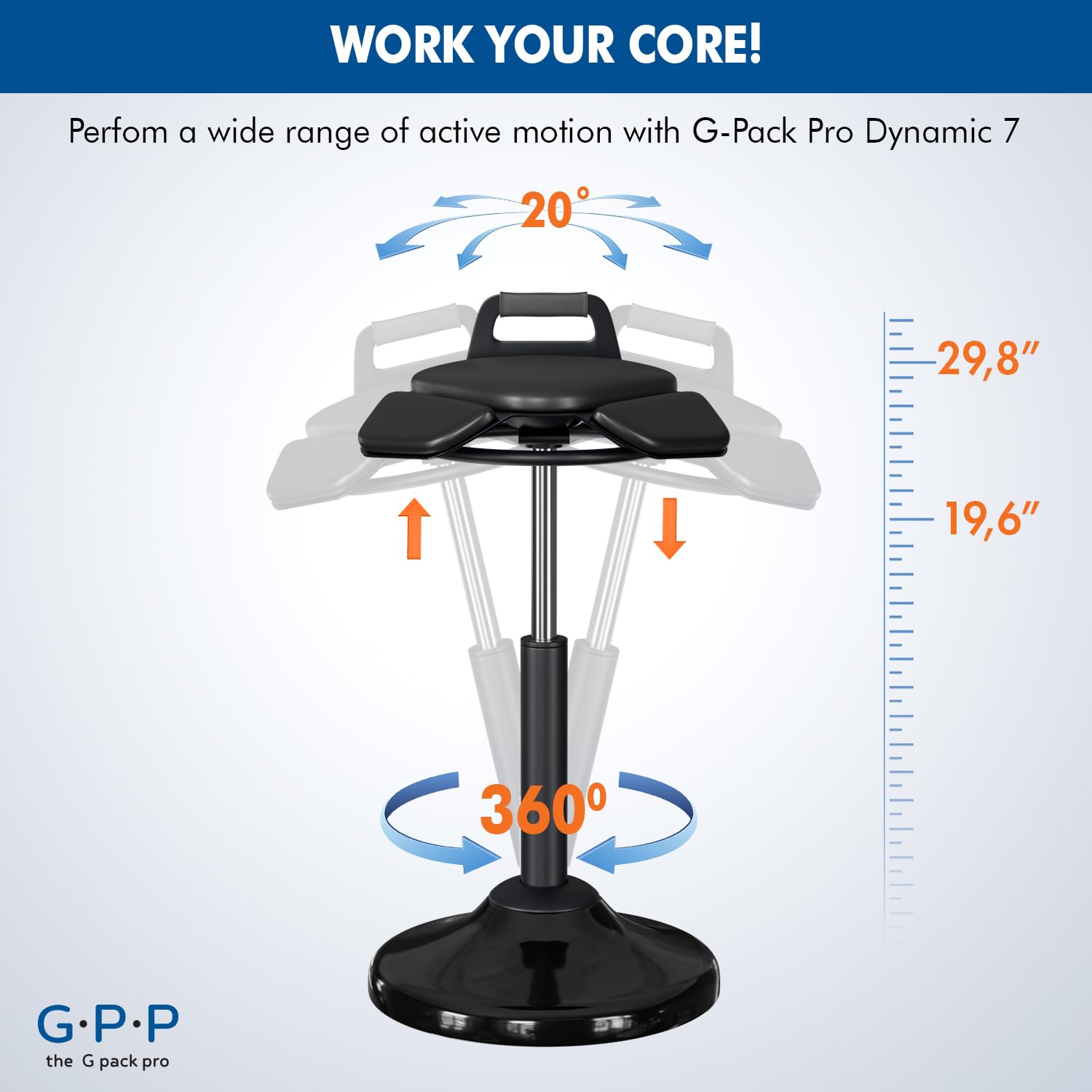 Amazon.co.jp: G-PACK PRO-Active スタンディングデスクチェア 調節
