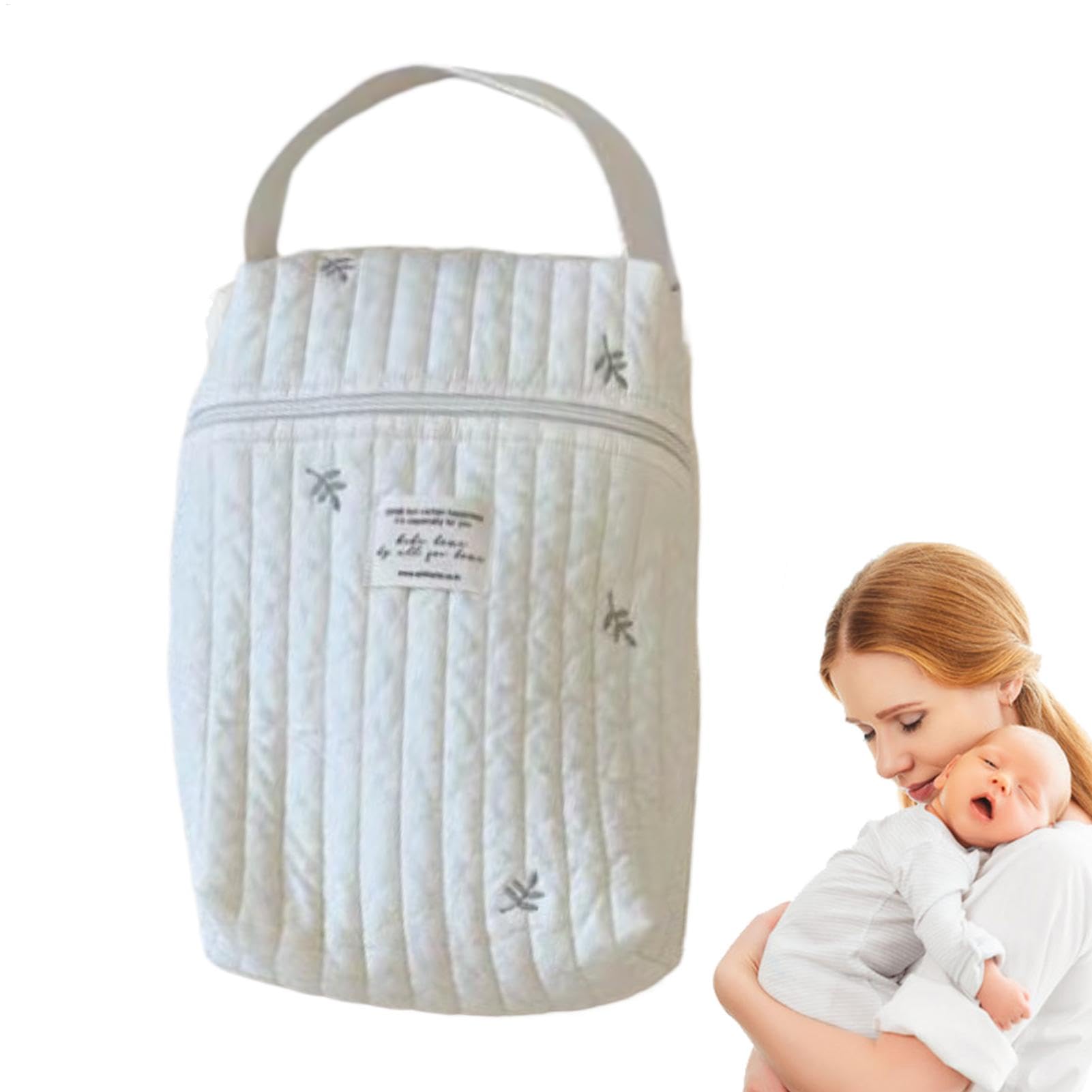 Borsa Per Pannolini Da Viaggio Piccola E Leggera, In Materiale Resistente, Con Scomparti Interni, Tracolla Regolabile, Ideale Per Passeggiate E Vacanze