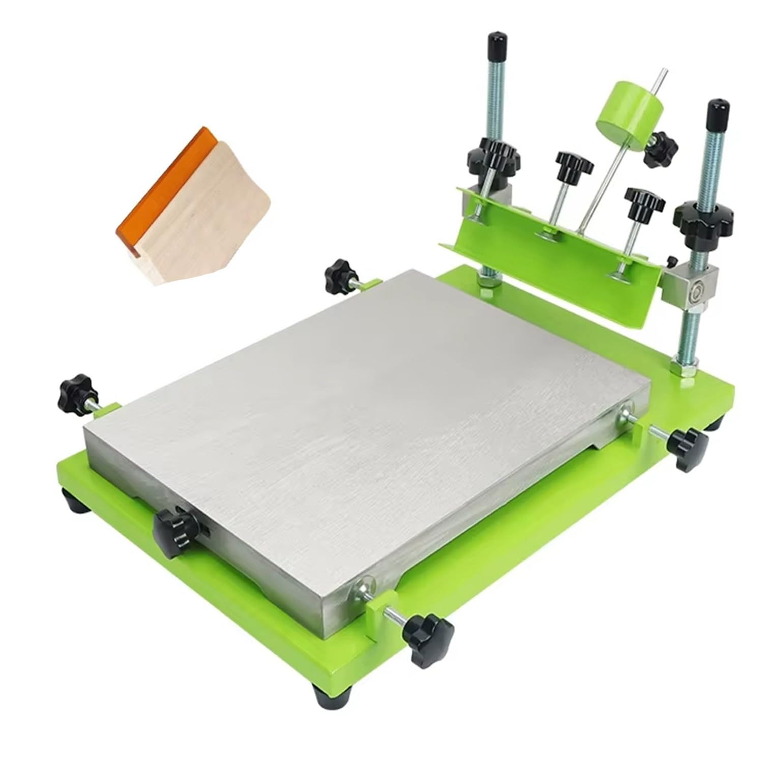 Kit Completo Serigrafia Fai-da-Te,Stampante per Tessuti,53 X 47,5 X32 Cm,Racla Abbinata da Gratuita per La Stampa Fai-da-Te,per Stampa Magliette,Legno E Carta,405 * 310