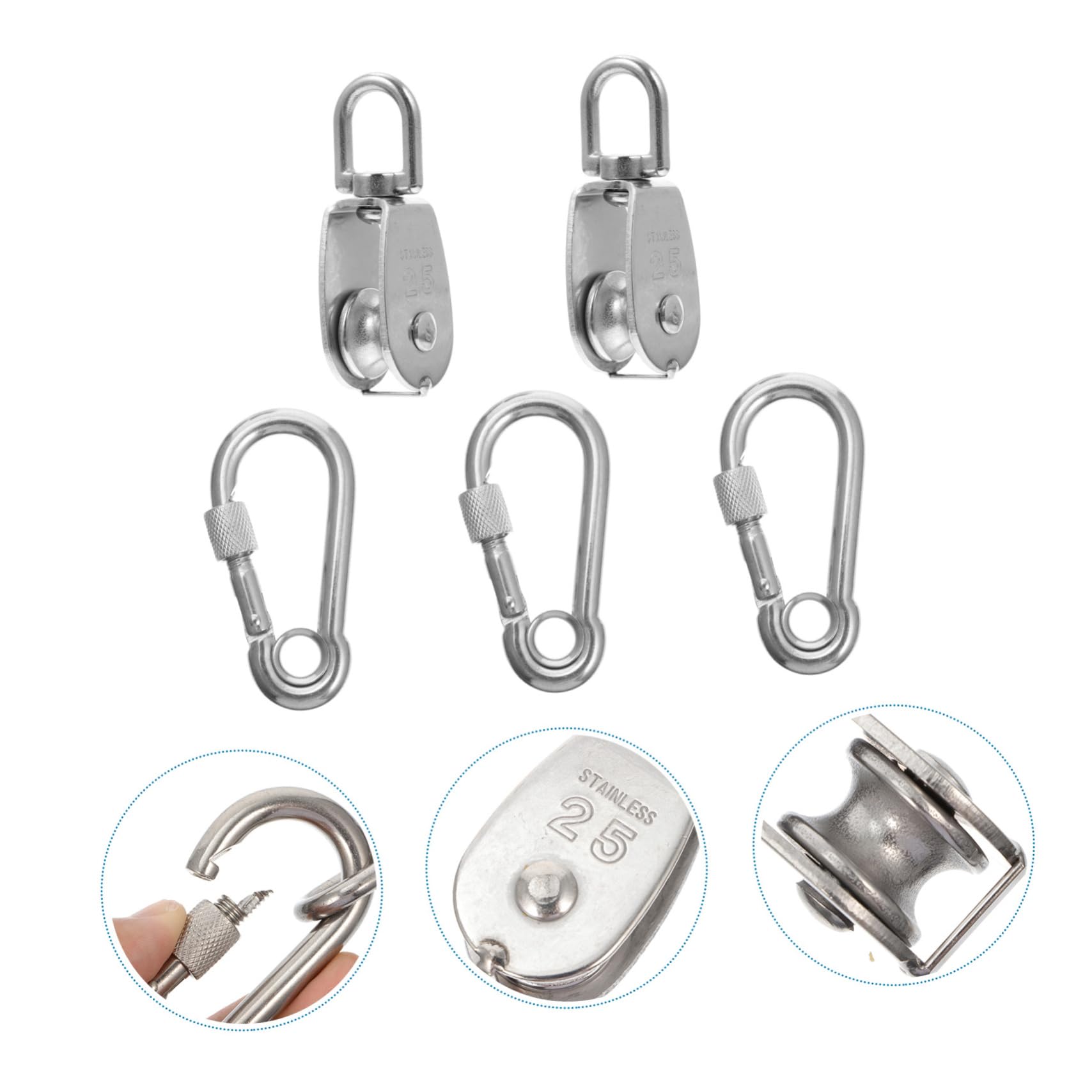 OKUMEYR 304 Stainless Steel Pulley Wire Rope for Heavy Duty Pulley Cable Pulley System