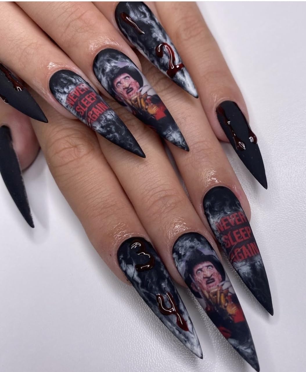 Amazon.co.jp: NailGang 怖い映画 ハロウィン ネイルデカール ゴシック